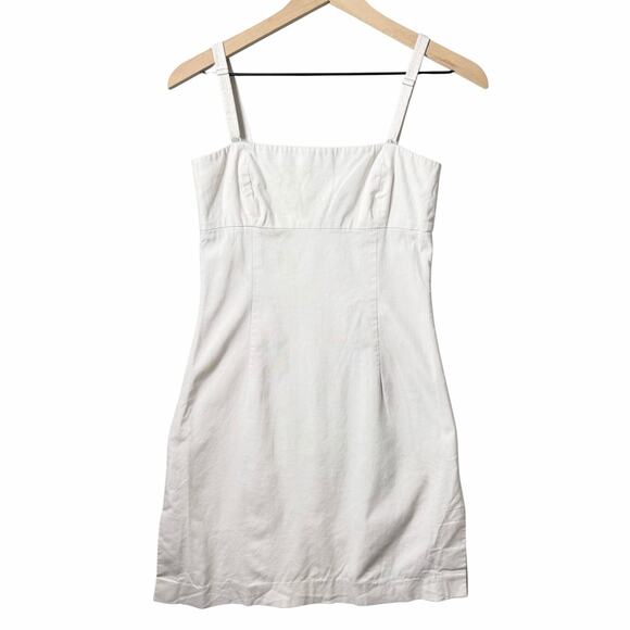 Theory Mini Ivory White Dress Spaghetti Straps Sundress Size 6 - Picture 1 of 10